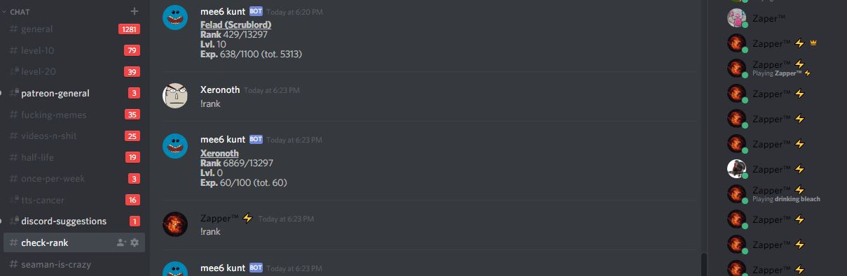 all channel pings with zappers